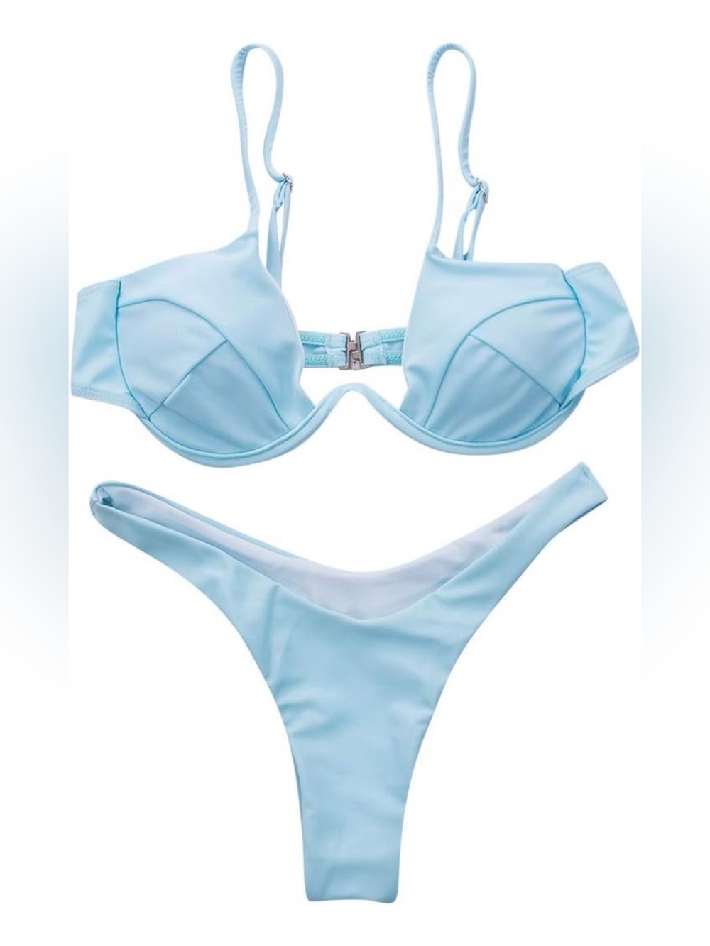 Light Blue Women's Underwire Bikini Set- size M